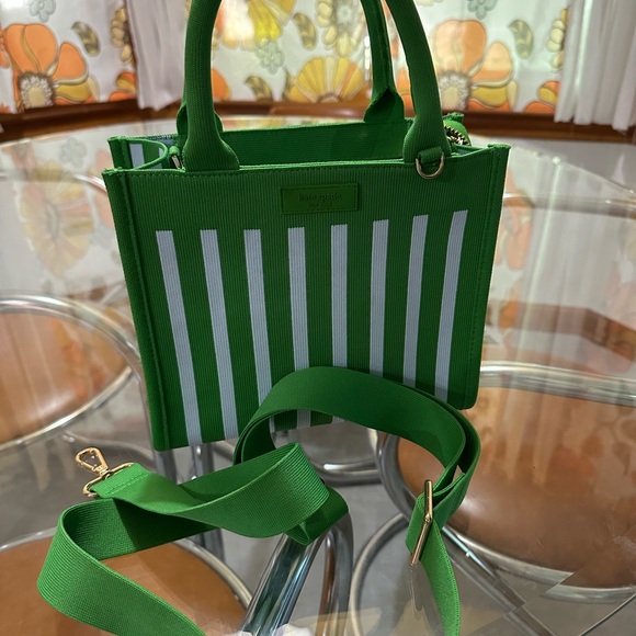 Kate Spade x Target Green Striped Tote - Picture 1 of 4